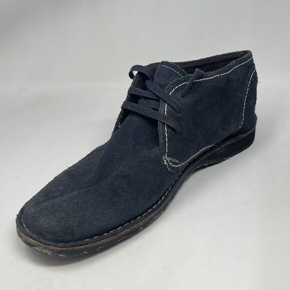 John Varvatos Star Boots Mens 13 M Blue Suede Hipster Chukka Lace Up - Picture 7 of 16